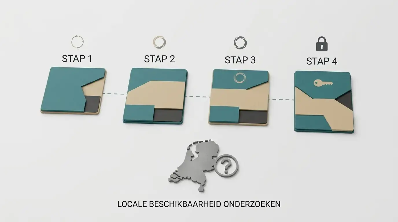Neutrale illustratie van een bonusstructuur met meerdere stappen en een onbevestigde Nederlandse status
